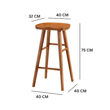 เก้าอี้บาร์ MY DOLLS HOUSE PINE 75 ซม. สีน้ำตาลวอลนัท_1